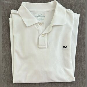 Vineyard Vines Men’s Polo. 100% Cotton White EUC